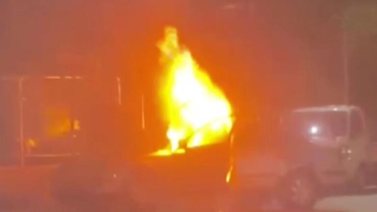 Başkent'te seyir halindeki araçta yangın